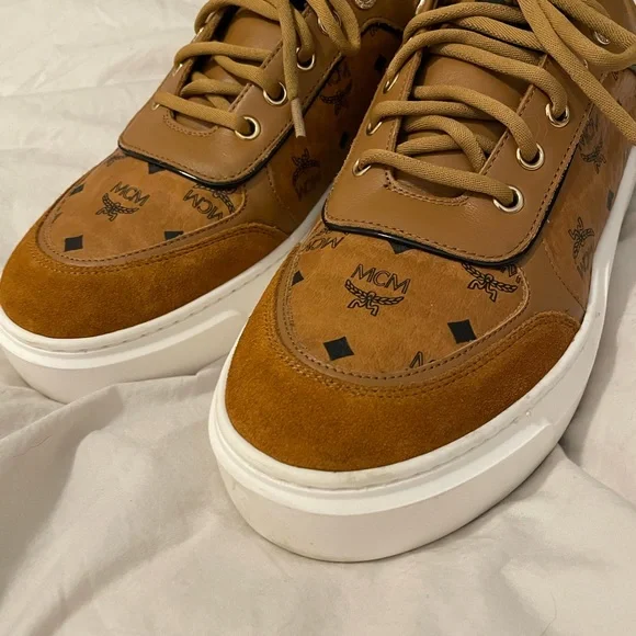 MCM Skyward Monogram Platform Sneakers Size 40 - Picture 8 of 10